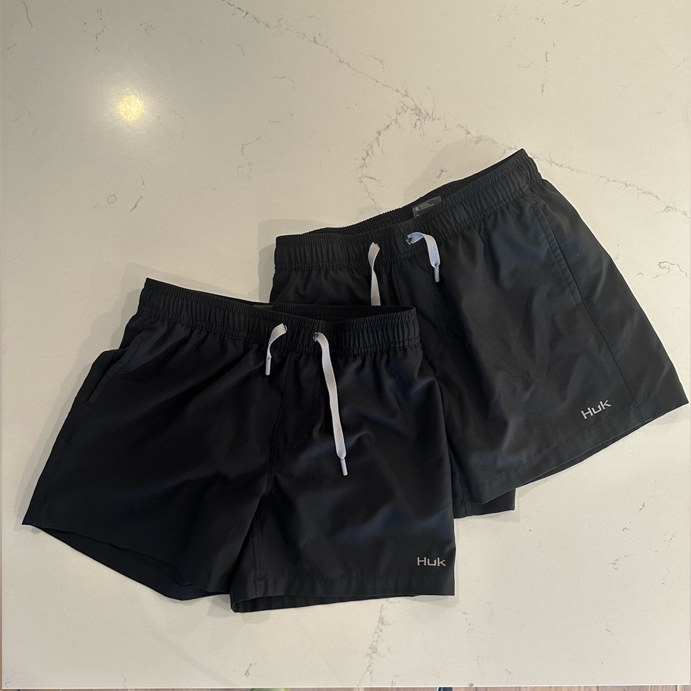 Huk Black Performance Shorts boys